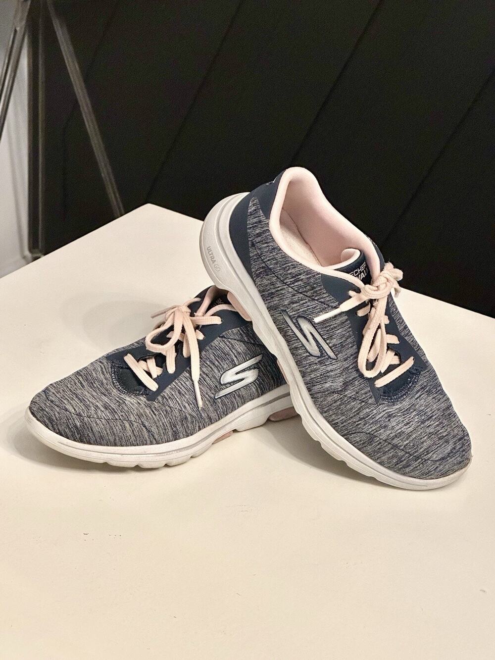 Skechers Womens Go Walk 5 True 15905 Blue Running Shoes Sneakers Size 7.5